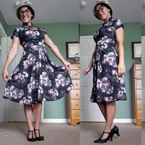 1940s Floral Dress